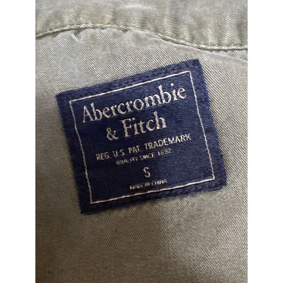 Abercrombie & Fitch Olive Green Short Sleeve Drawstring Button Jumpsuit Romper S - Picture 4 of 5